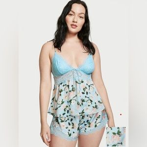 Victoria’s Secret Lace and Satin Cami PJ Pajama Set